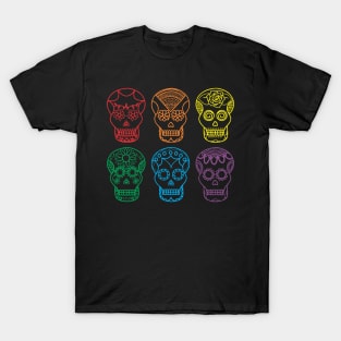 Rainbow Gay Pride Sugar Skulls T-Shirt